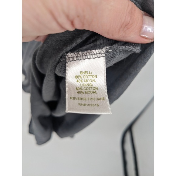 Garnet Hill Maxi Skirt Womens XS Gray Jersey Pockets Boho Lagenlook Artsy Casual - Picture 6 of 9